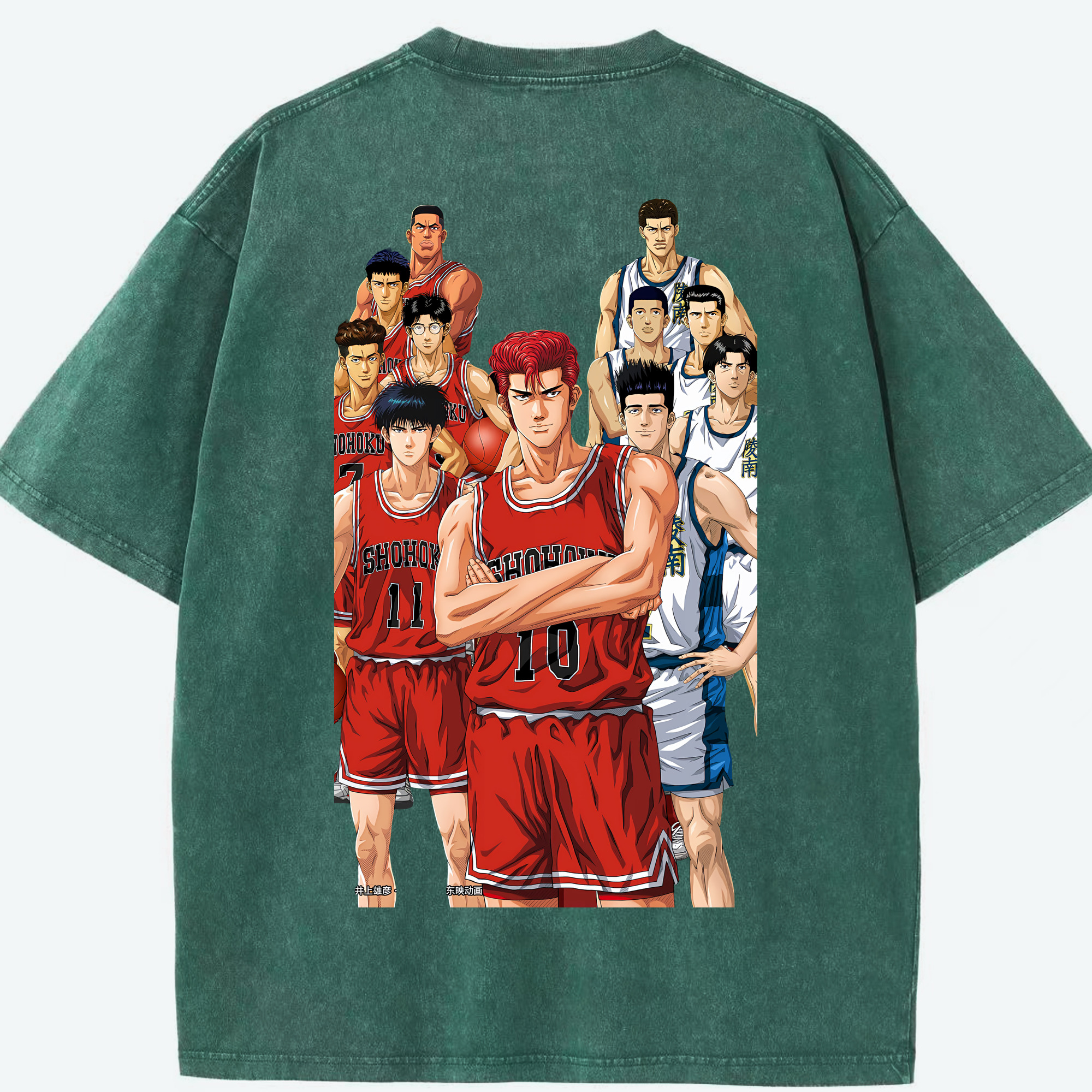 （画像用） SLAM DUNK／スラムダンク 綿100% ヴィンテージ風 半袖Tシャツ（背面プリント）